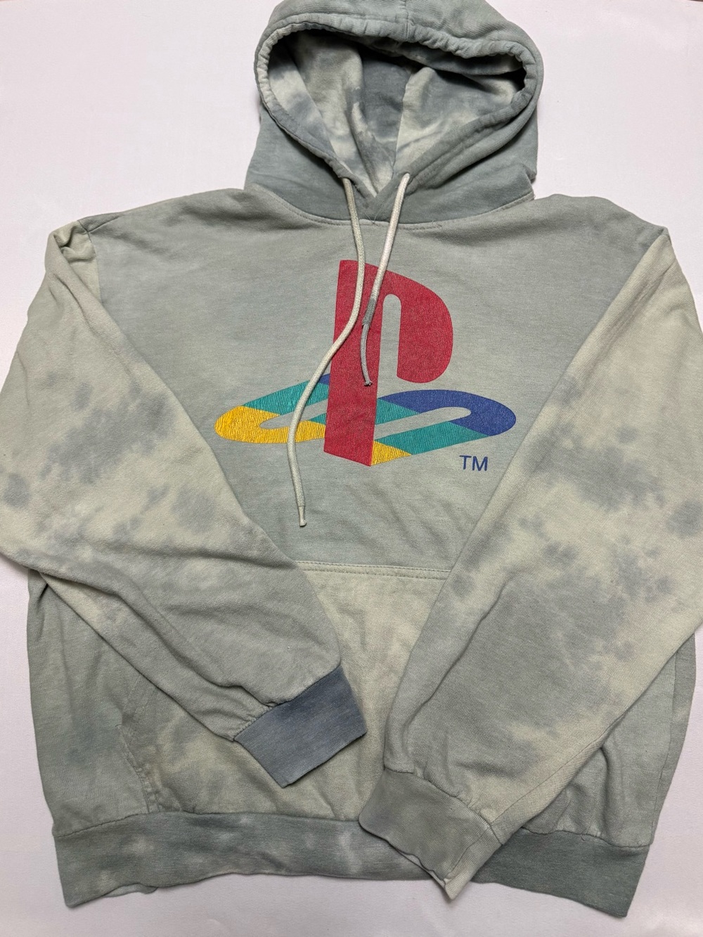 Sony Sage Tie-Dye Hoodie with Multicolor PlayStation Emblem